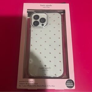 kate spade White and Pink Polka Dot iPhone Case